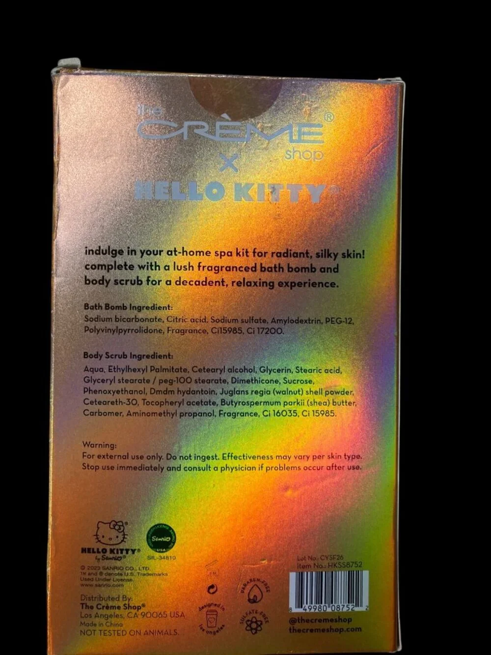Limited Edition The Crème Shop x Hello Kitty Halloween Spa Set New in Box